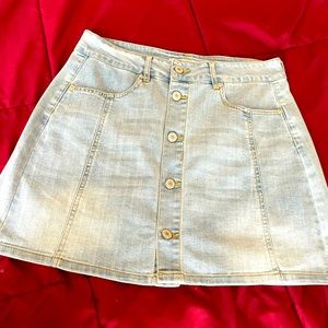 Light denim skirt
